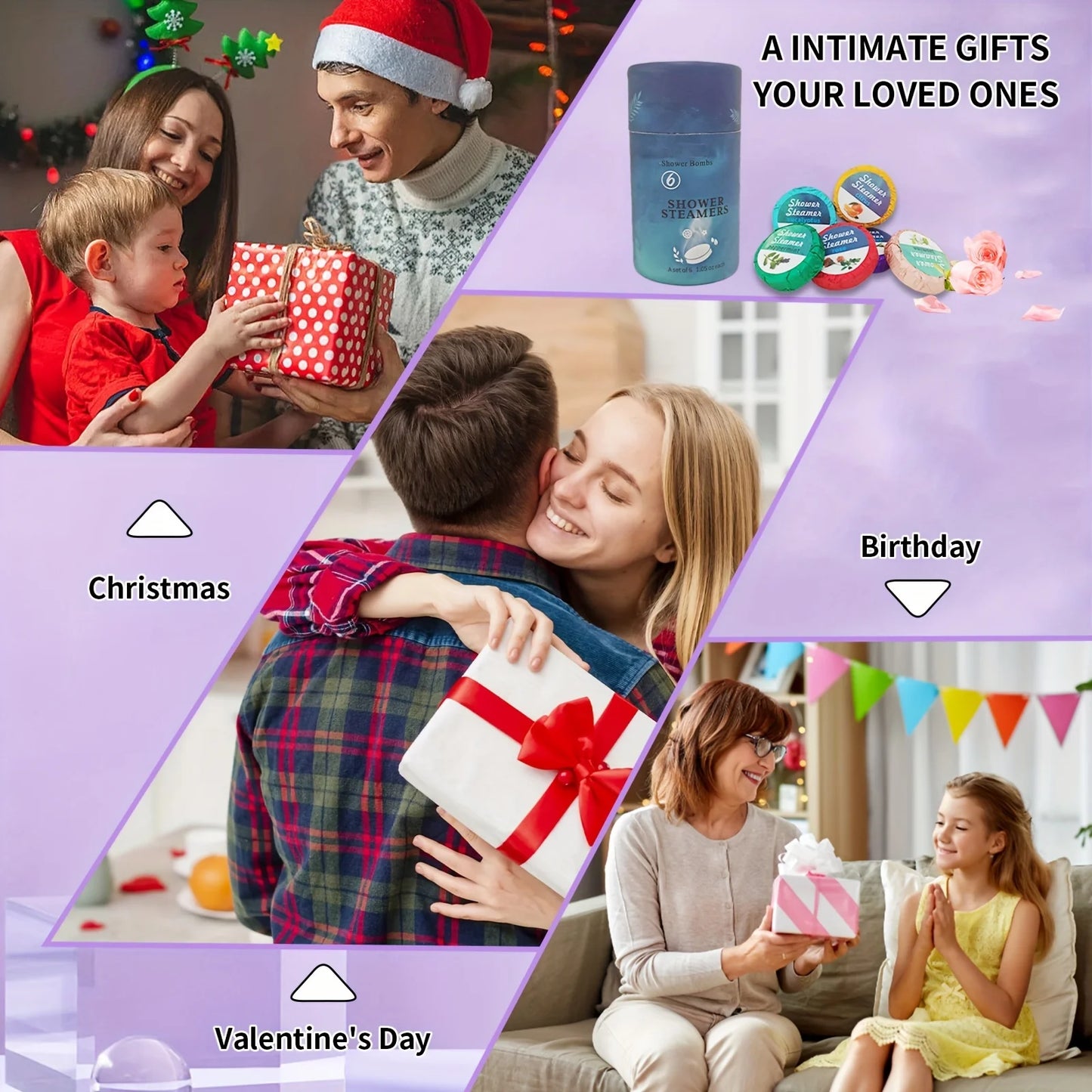 6-Pack Shower Steamers – Aromatherapy Gift Set for Women & Men