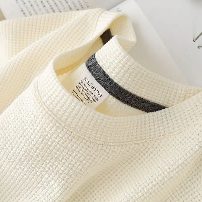 RBB Unisex Waffle Knit Summer T-Shirt – Lightweight & Loose Fit