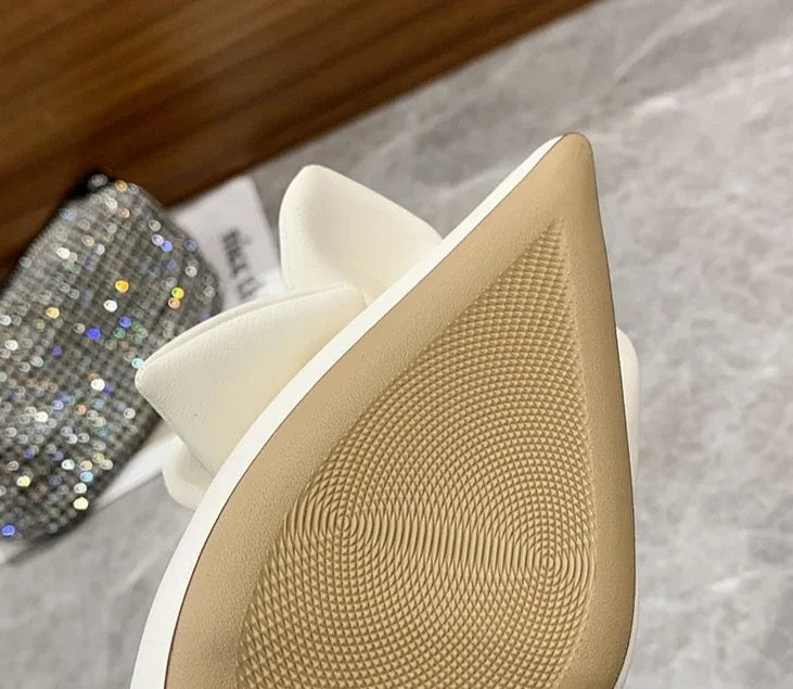 RBB With Heel Sexy Shoes for Women Moccasins Black Y2K Vacation Summer 2025 Chic and Elegant High Quality Slip-On Pumps - Size 39