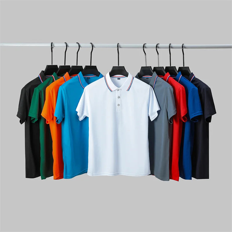 RBB 2025 Men’s Casual Solid Color Polo Shirt – Short Sleeve, Summer Fashionable & Comfortable Versatile Top