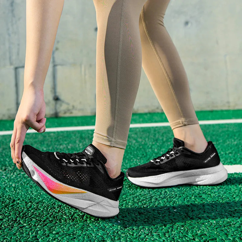 Men’s Race Training Sneakers – Carbon Plate, Pivot Support & Shock Absorption