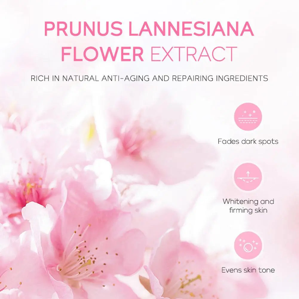 Sakura Skin Care Set – Cleanser, Serum, Toner, Sunscreen & Cream for Women