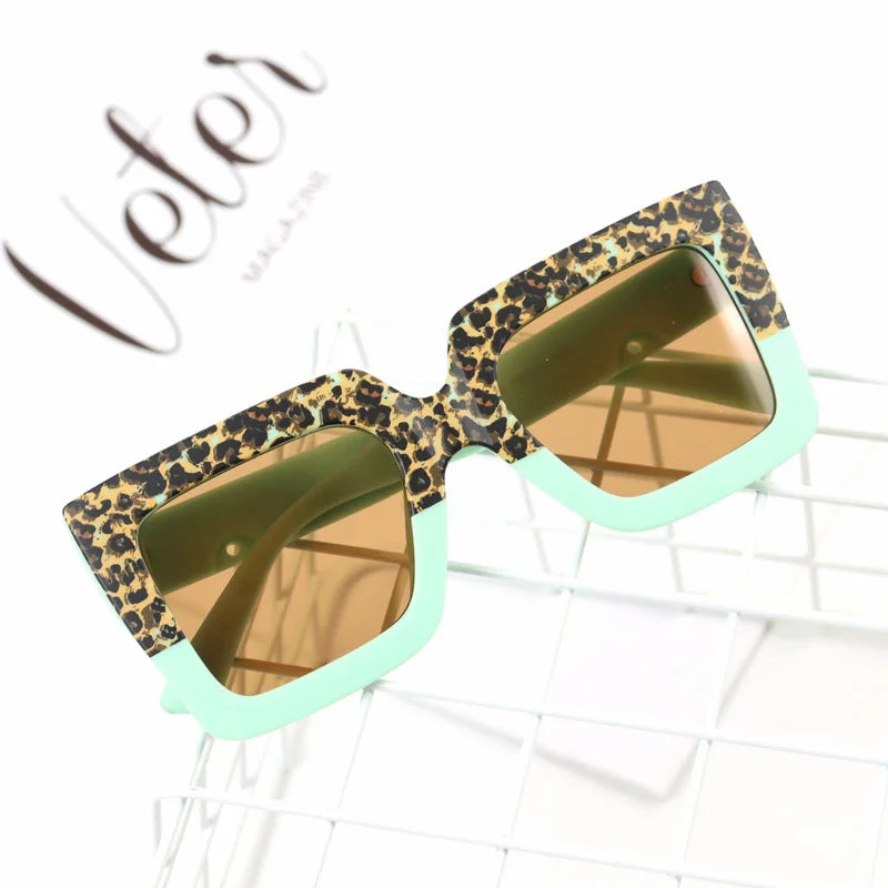 RBB Kids Oversized Square Sunglasses – Trendy Double-Color Frame Eyewear for Boys & Girls