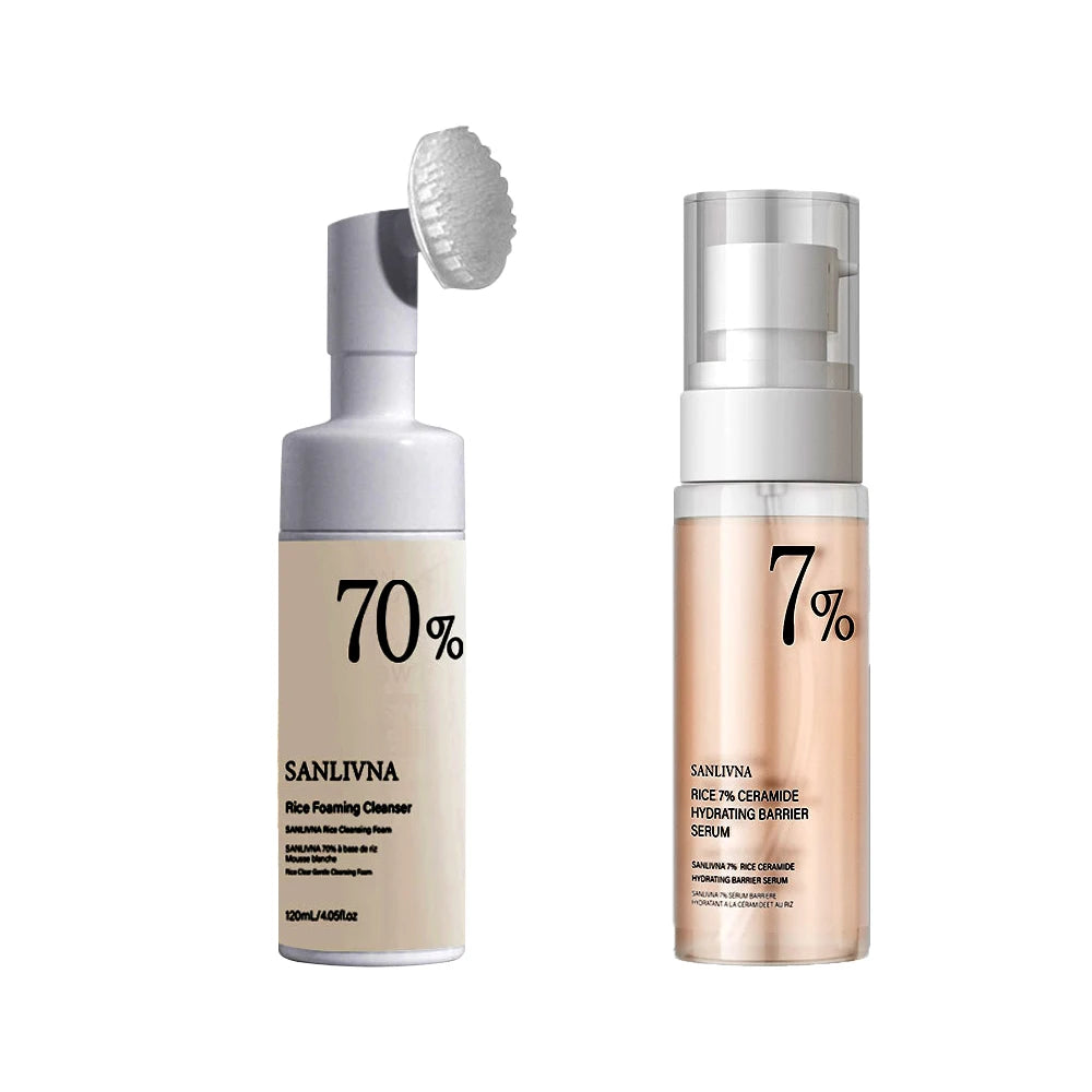 Rice Extract Skincare Set – Toner, Niacinamide Serum & Cleansing Foam