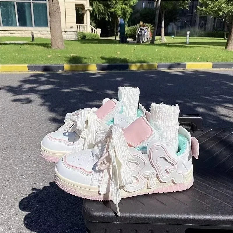 Kawaii Pink Sneakers – Cute & Wear-Resistant Women’s Shoes