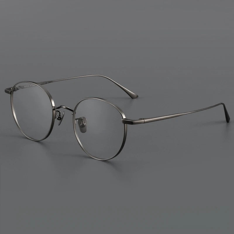 RBB Retro Round Pure Titanium Optical Eyeglasses – Ultra-light Wide-rimmed Frame for Men & Women