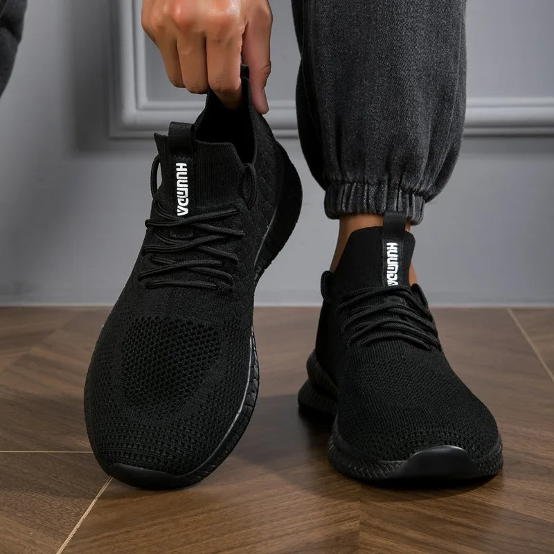 Men’s Lightweight Walking & Running Sneakers – Breathable Mesh Outdoor Shoes