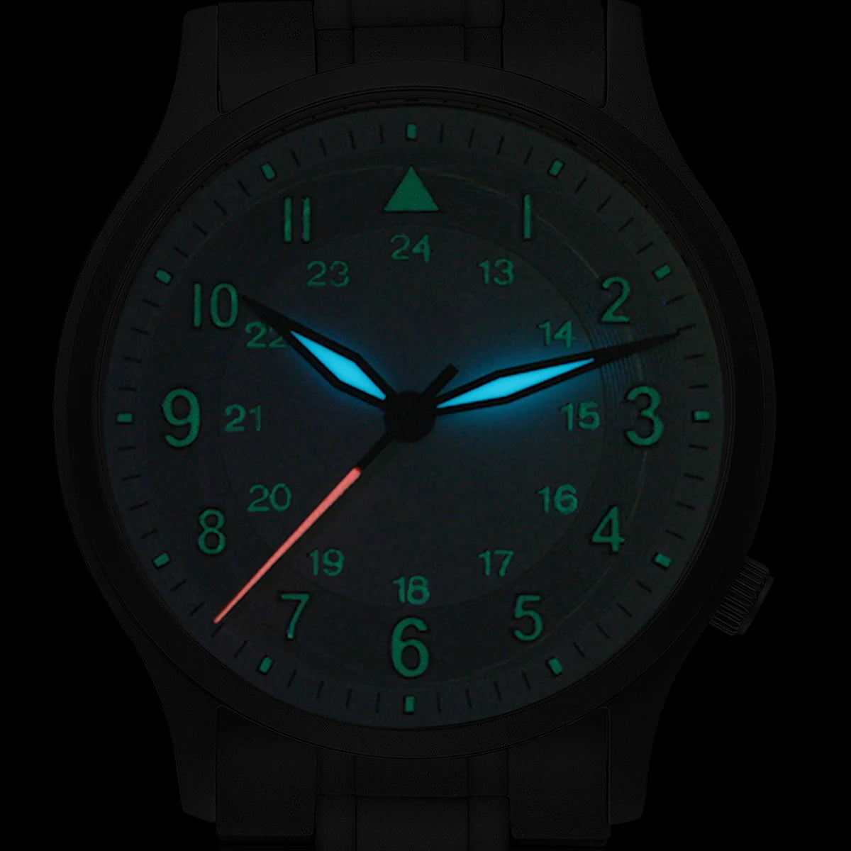 RBB Full Titanium Pilot Men's Watch – VH31 Quartz, Sapphire Glass, Super Luminous, Lightweight Sport Wristwatch