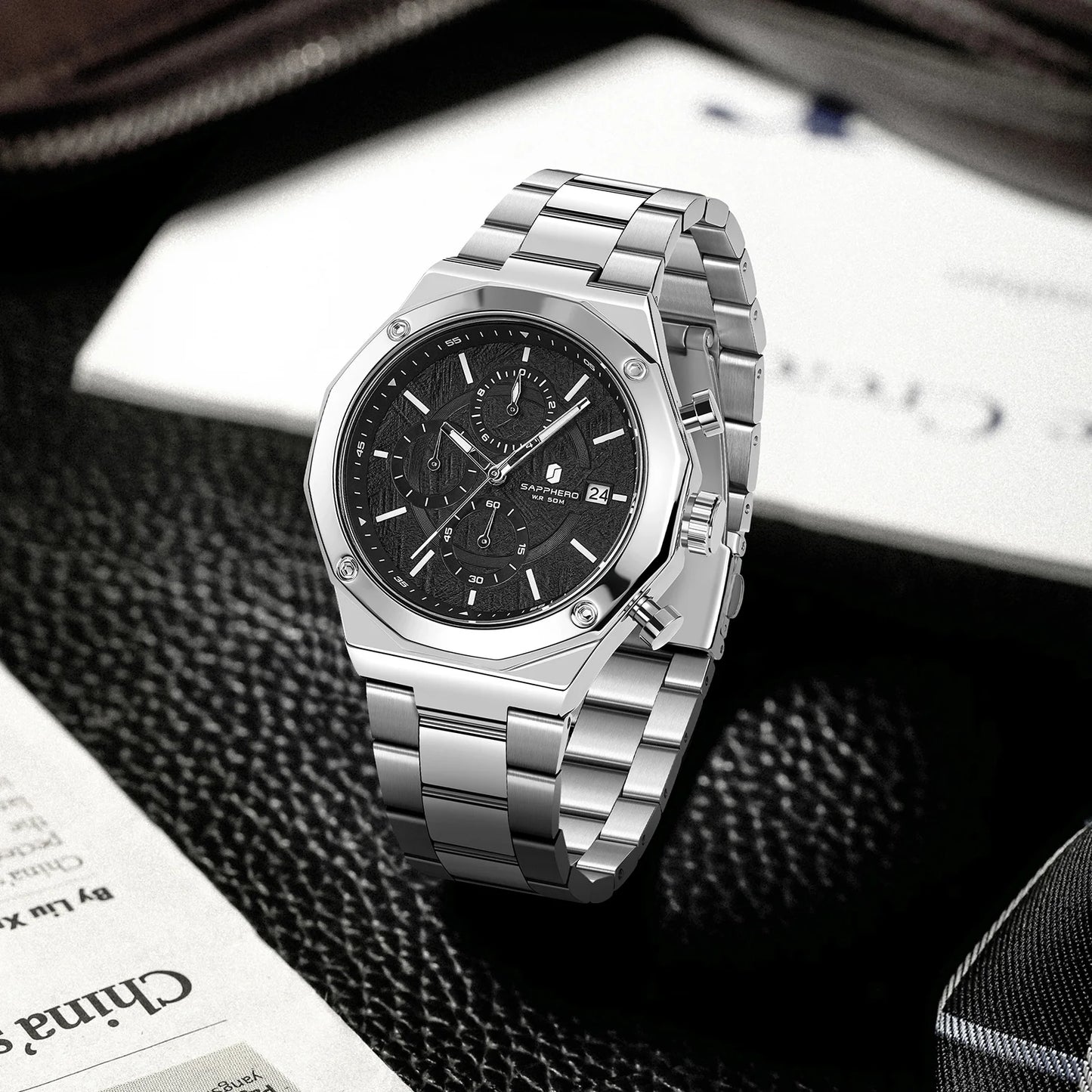 RBB Excellence Chronograph – Men's Luxury Sports Watch with Waterproof Design & Running Seconds