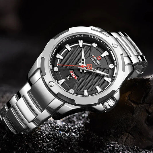 RBB Luxury Gold Men's Watch – 2024 Military Sport Quartz Wristwatch