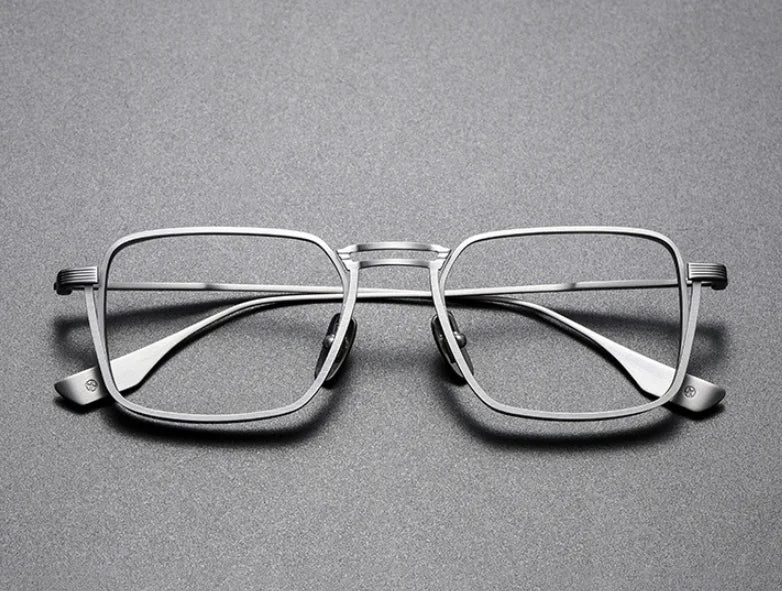 RBB Retro Square Optical Glasses – Pure Titanium Eyeglass Frames for Men & Women