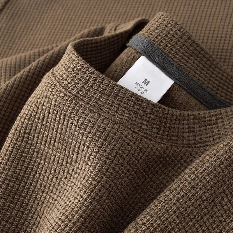 RBB Unisex Waffle Knit Summer T-Shirt – Lightweight & Loose Fit