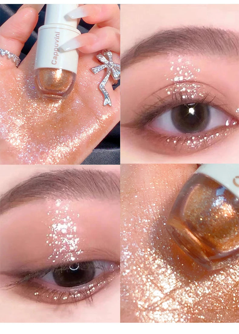 Cappuvini Star Dots Liquid Eyeshadow – Pearlescent, High Gloss, Easy-to-Apply Flashing Eye Makeup