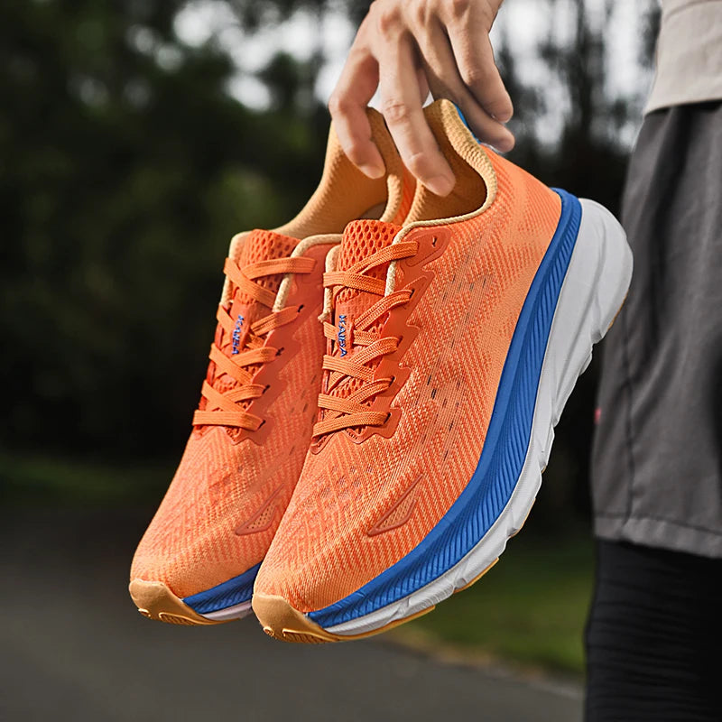 RBB Luxury Men’s Running Shoes – Breathable Mesh Cushioned Sneakers for Couples, Off-Road & Road Running Trainers