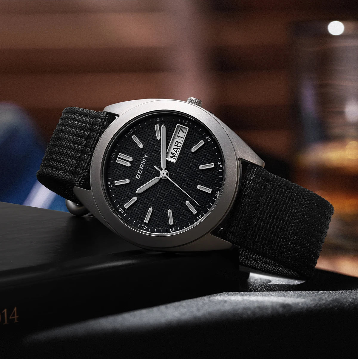 RBB Titanium Men’s Quartz Watch – Date & Week Calendar, Sapphire Crystal, Super Luminous, 38mm, 10ATM Waterproof