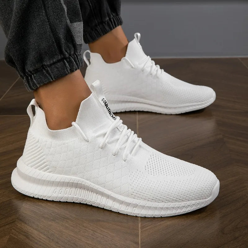 Men’s Lightweight Walking & Running Sneakers – Breathable Mesh Outdoor Shoes