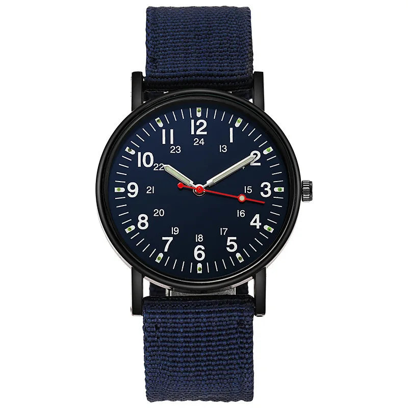 RBB Military Men’s Watch – Luminous, Shock Resistant Sports Quartz Wristwatch with Canvas Strap