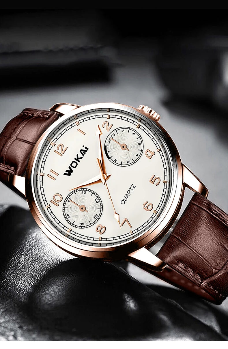 RBB Men’s Double Circle Quartz Watch – Fashion Casual, Digital Minimalist, Business & Sports Style