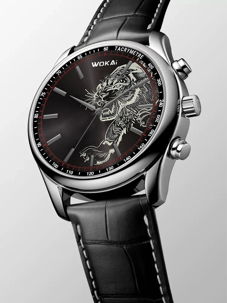 RBB Men's Three-Eye Quartz Watch – Casual Fashion with Multi-Function Dial