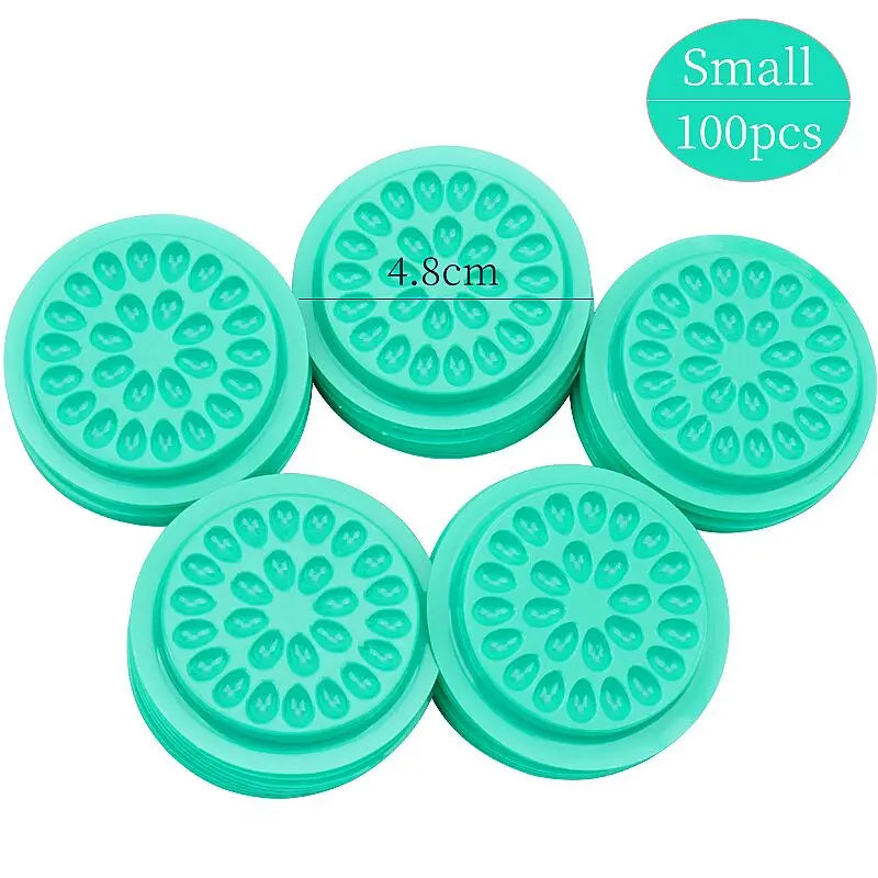 Eyelash Glue Holder Pads – 20/100pcs Adhesive Pallets for Extension Supplies