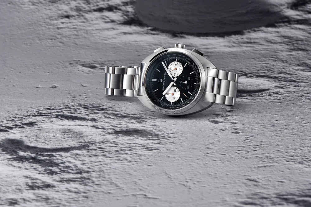 RBB DESIGN 2025 Retro Luxury Chronograph Men's Quartz Watch – VK63 Leather Sport Timepiece