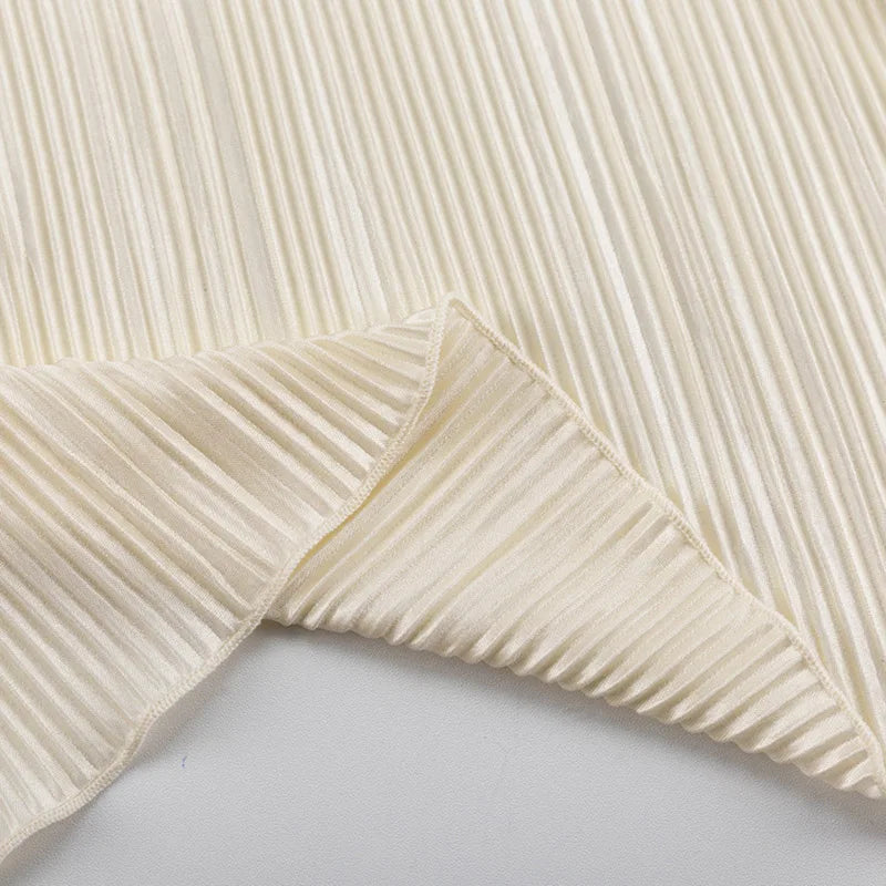 RBB Women's Pleated V-Neck Blouse – Long Flare Sleeve Tie-Up Cardigan Top