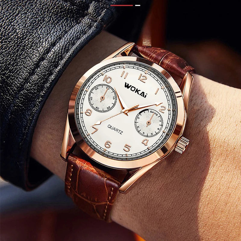 RBB Men’s Double Circle Quartz Watch – Fashion Casual, Digital Minimalist, Business & Sports Style