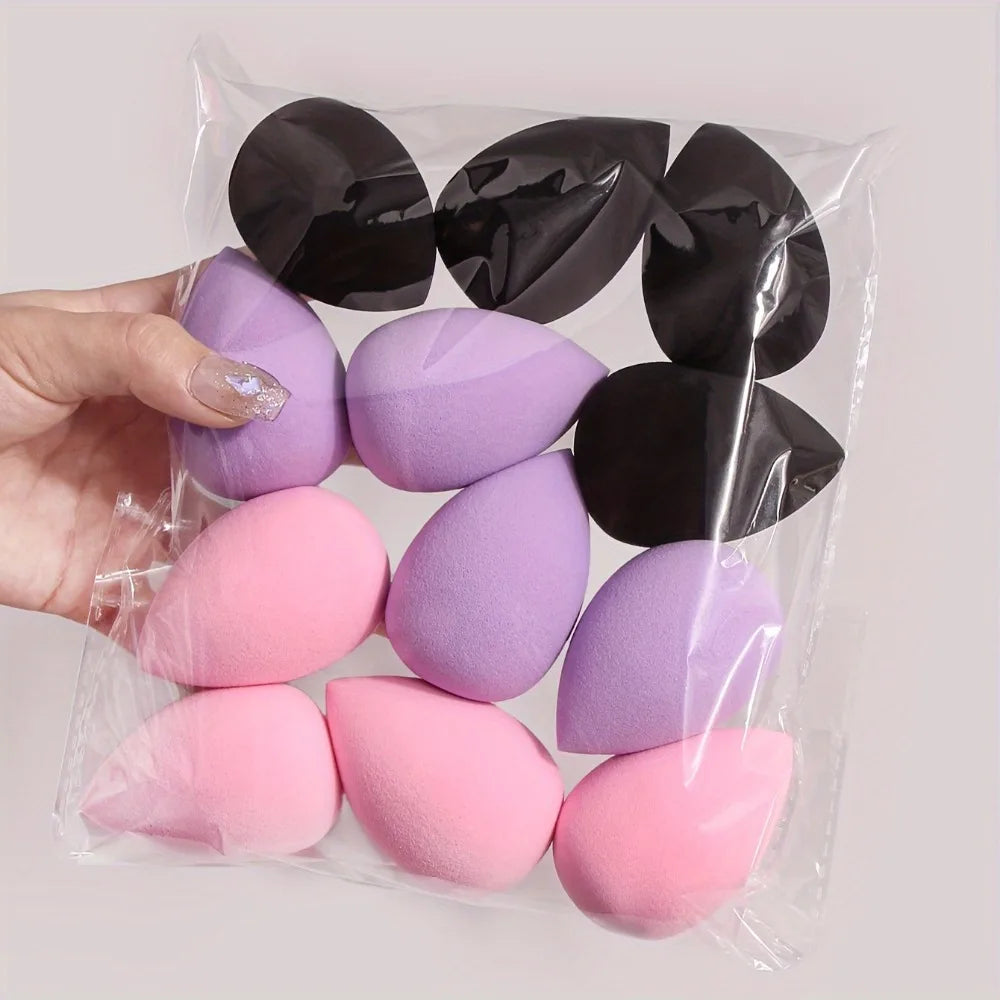 12Pcs Multicolor Makeup Sponge Set – Soft Beauty Blenders for Foundation & Powder
