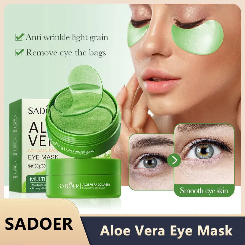 Collagen & Aloe Vera Eye Mask – 60pcs | Anti-Dark Circles & Eye Bag Treatment
