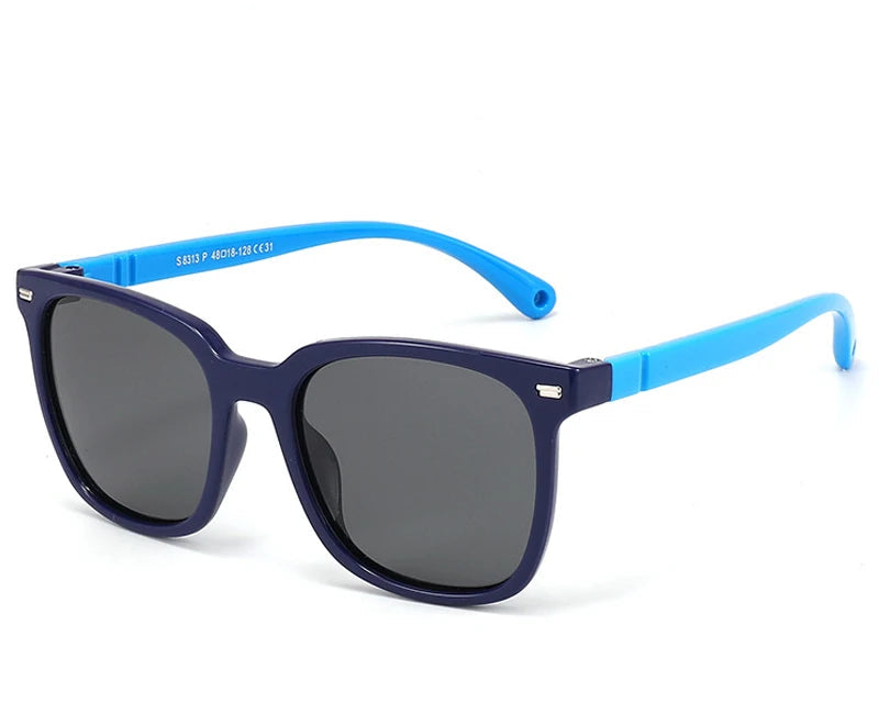 RBB Kids’ Flexible Polarized Sunglasses – UV400 TR90 Square Eyewear