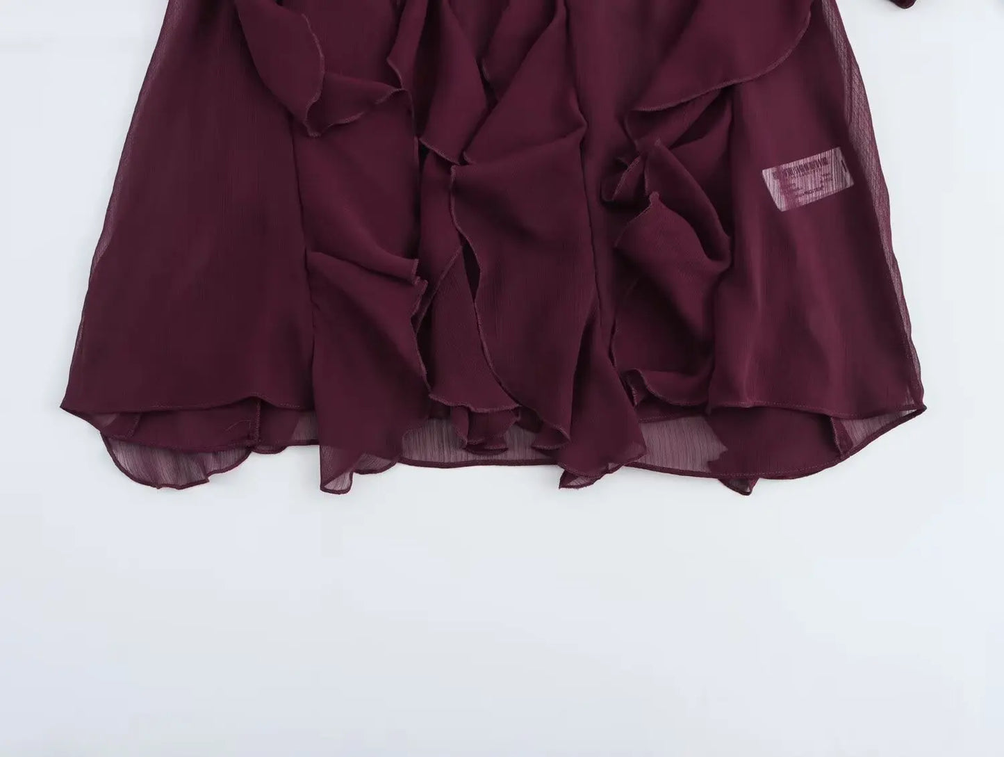 RBB Women's Summer V-Neck Ruffle Blouse – Sheer Tiered Button-Front Beach Top