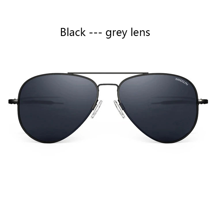 RBB USA Military-Style Pilot Sunglasses | Luxury Glass Lens Retro Titanium Eyewear