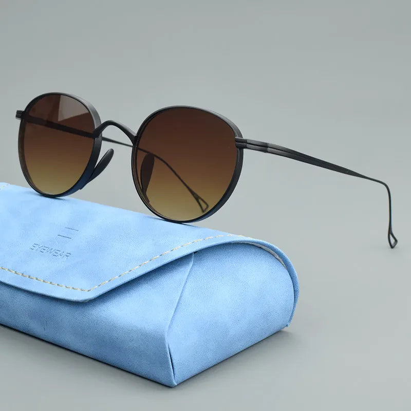 RBB 2025 Luxury Oval Sunglasses – Vintage Titanium UV400 Eyewear for Men & Women