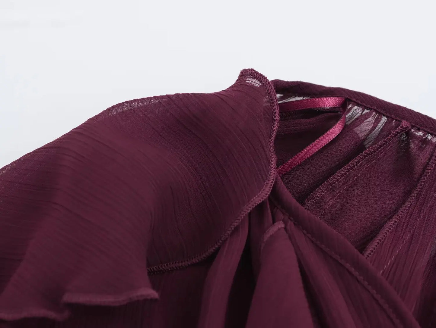 RBB Women's Summer V-Neck Ruffle Blouse – Sheer Tiered Button-Front Beach Top