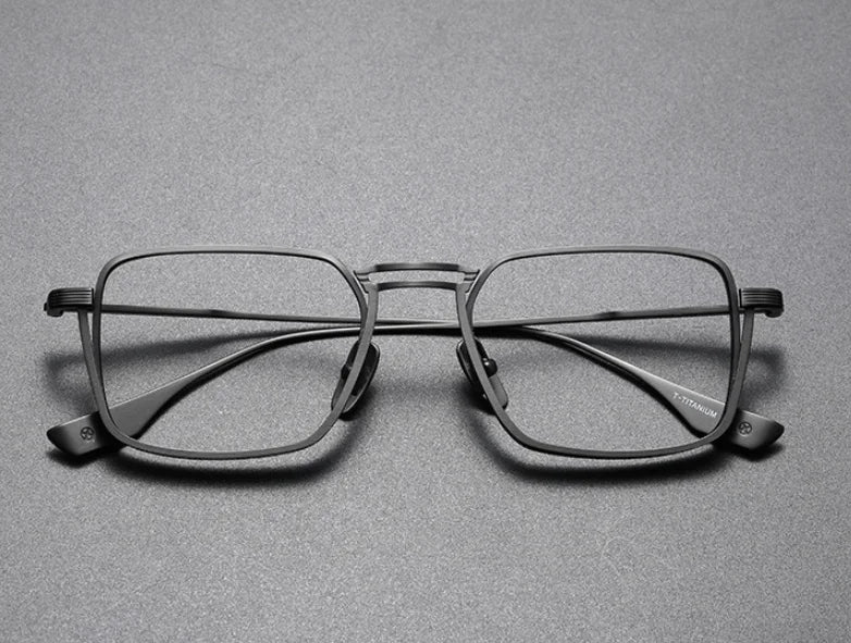 RBB Retro Square Optical Glasses – Pure Titanium Eyeglass Frames for Men & Women