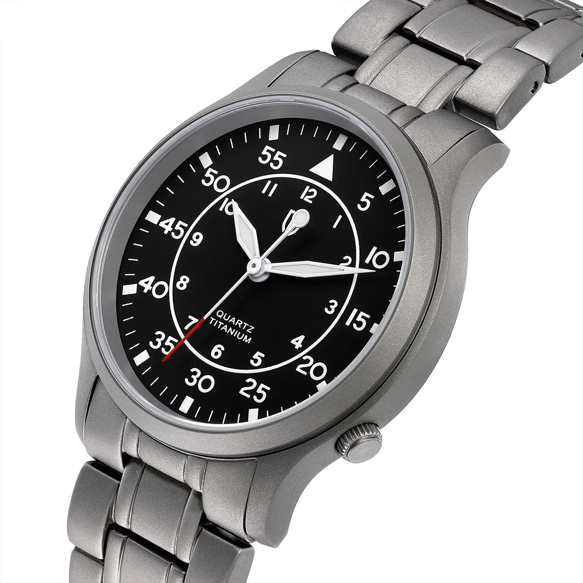 RBB Titanium Ultra-Thin Quartz Watch – VH31, Sapphire, 5ATM, Luminous