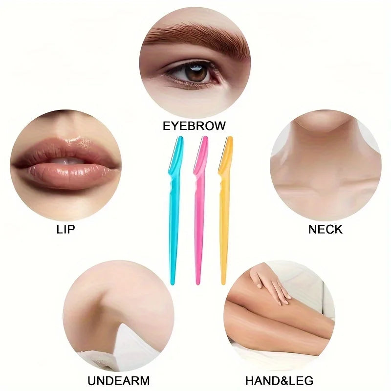 3/5/6/12/24Pcs Eyebrow Razor Kit – Precision Shaping & Facial Hair Removal Tool