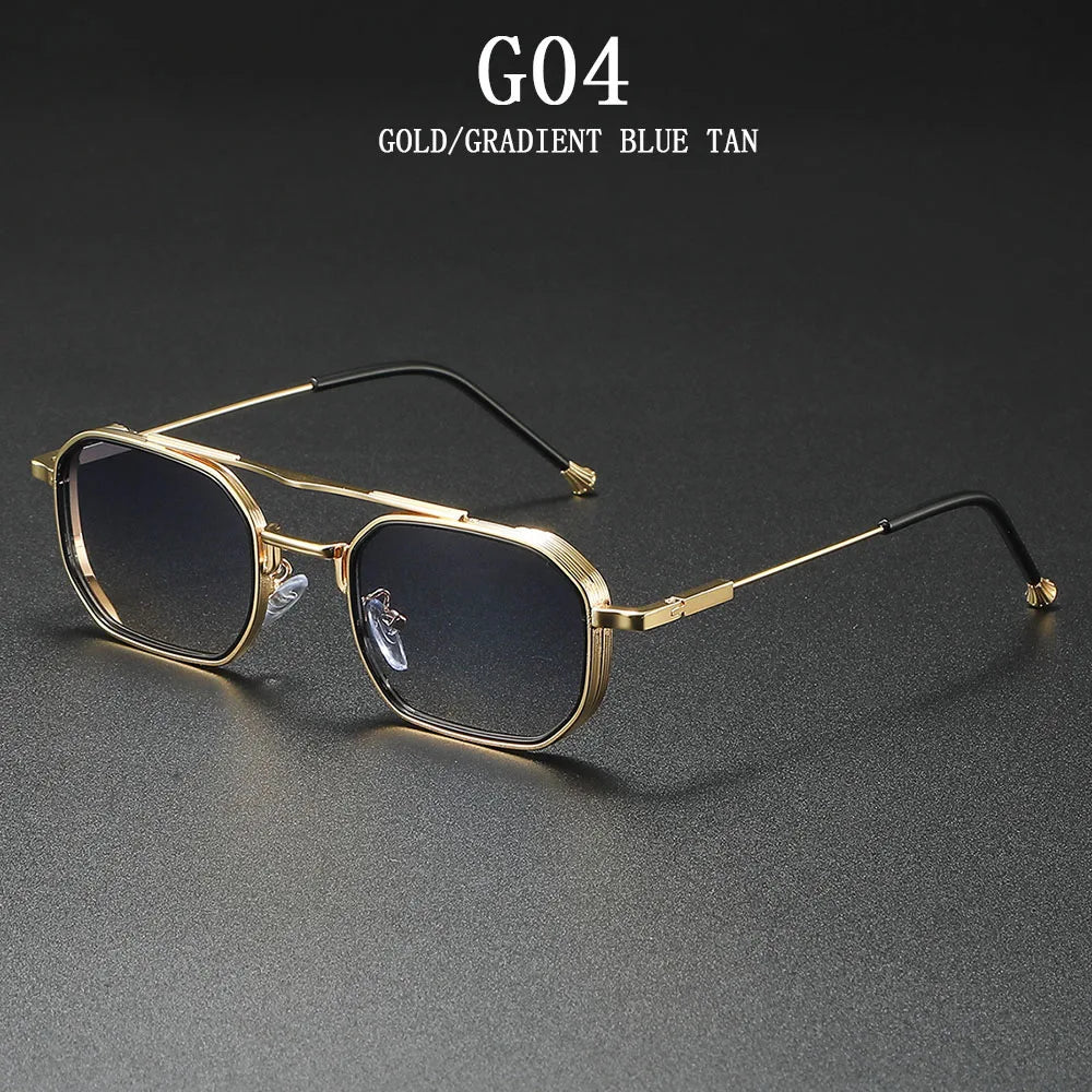 RBB 2025 Vintage Square Sunglasses – Trendy Steampunk Fashion Eyewear for Men & Women