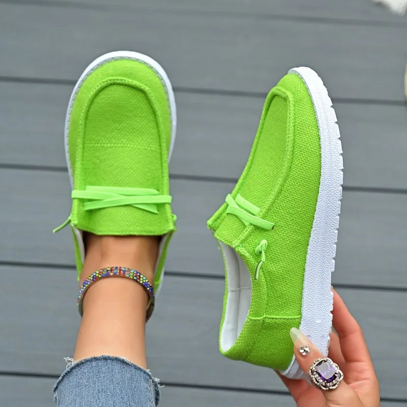 RBB Lightweight Women Canvas Shoes – Casual Sneakers Breathable Loafers with Soft Sole