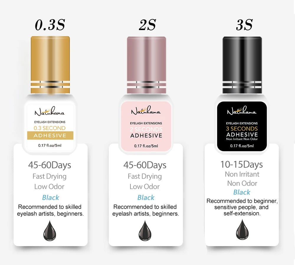 5ml Professional Eyelash Extension Glue – Fast-Drying (0.3s–3s), Strong Hold Adhesive