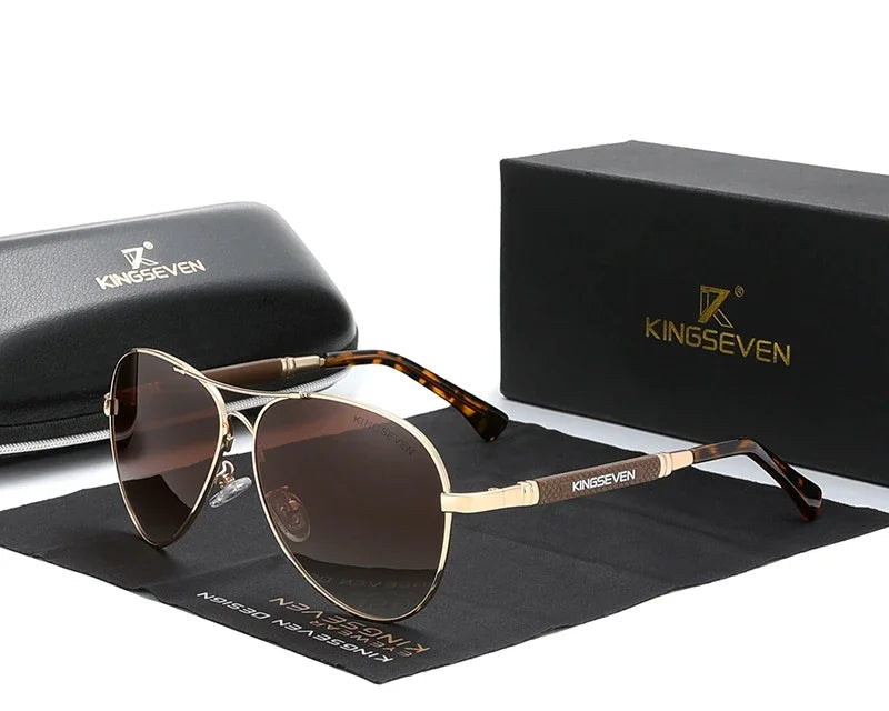 RBB Polarized Titanium Alloy Pilot Sunglasses | UV400 Anti-Reflective Eyewear for Men & Women