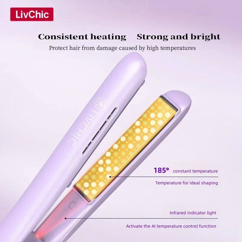 LivChic Ceramic Flat Iron for Salon-Quality Styling