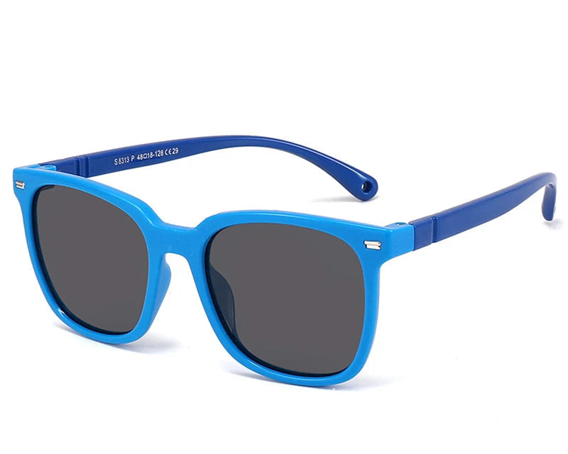 RBB Kids’ Flexible Polarized Sunglasses – UV400 TR90 Square Eyewear