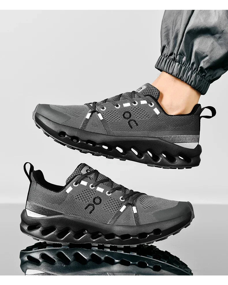 Men’s White Trainers — Casual Tennis & Running Sneakers, Athletic Gym Shoes for Marathon & Jogging