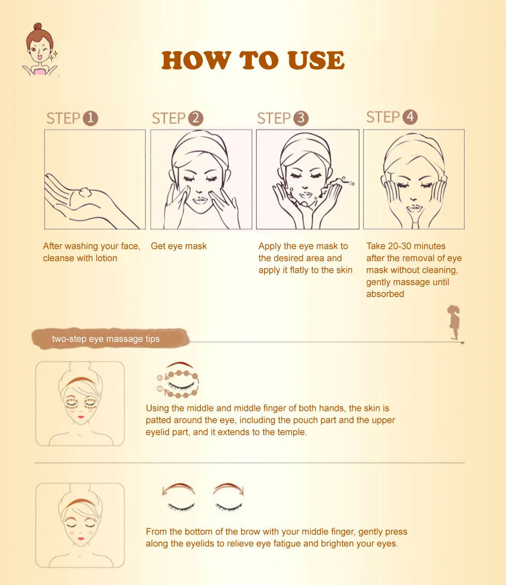 20Pcs (10 Pairs) Gold Collagen Crystal Eye Masks – Firming, Moisturizing & Nourishing Eye Patches for Skincare