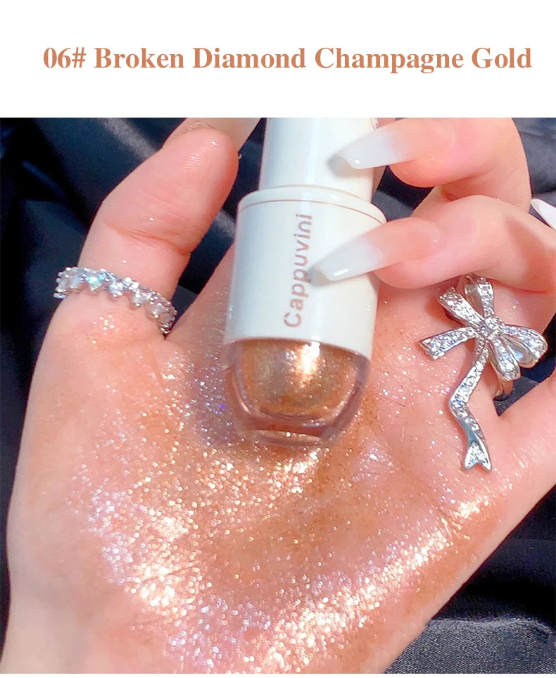 Cappuvini Star Dots Liquid Eyeshadow – Pearlescent, High Gloss, Easy-to-Apply Flashing Eye Makeup