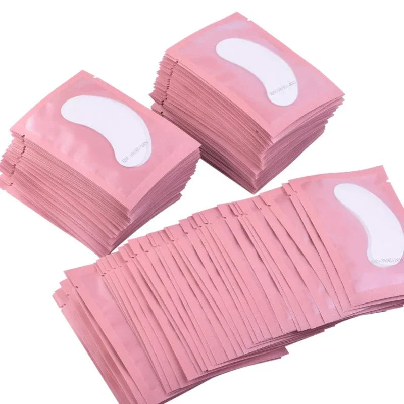 100 Pairs Under Eye Gel Patches for Eyelash Extensions – Lint-Free, Adhesive Lash Extension Supplies