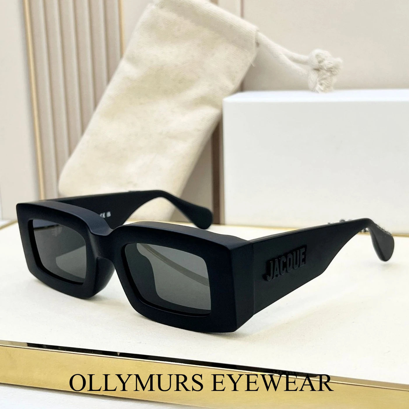 RBB Fashion Sunglasses – Premium Designer Square Eyewear with Large Logo for Men & Women