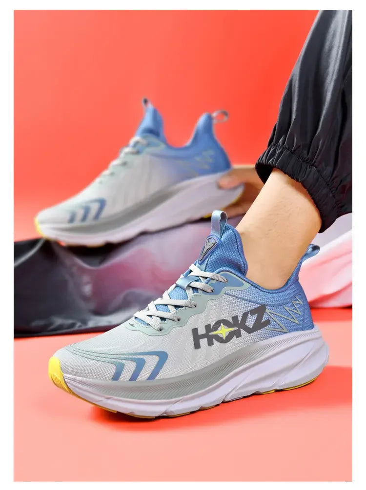 Men’s Breathable Mesh Running Shoes with Thick Soft Sole – High-Quality Outdoor Sports Sneakers