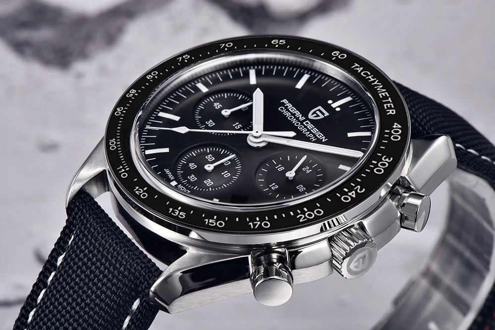 RBB 2025 DESIGN V5 Moon Men's Luxury Quartz Chronograph Watch – Waterproof Sport Stainless Steel Timepiece